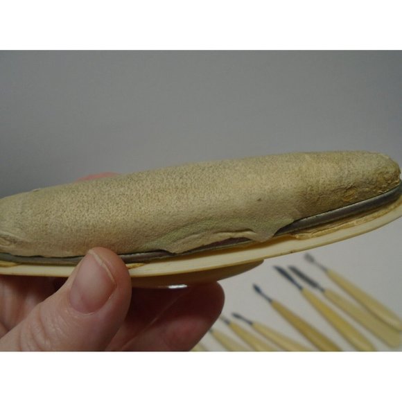 Vintage 10 Piece Vanity / Manicure Set French Ivory Celluloid Art Deco w/ Flaws - Picture 7 of 9